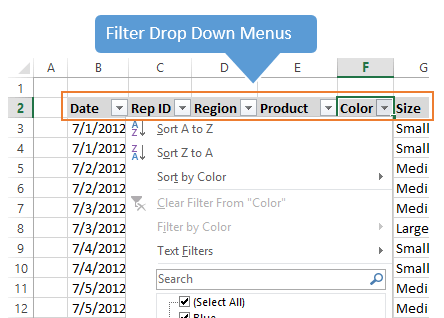 how do i add a drop down menu in excel 2016