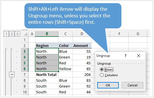 keyboard shortcut to clear filter in excel for mac
