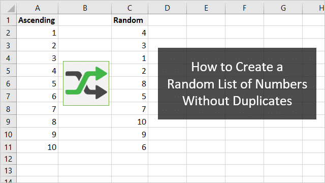 How a List of Random Numbers with No Duplicates or Repeats in