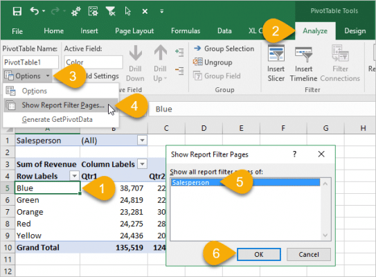 Create Multiple Pivot Table Reports with Show Report Filter Pages ...