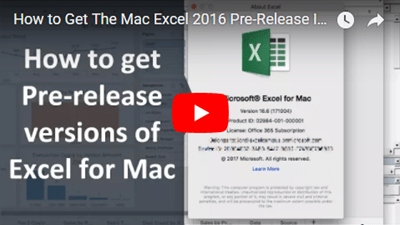 excel for mac release notes