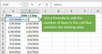 calculate dates between days subtracted