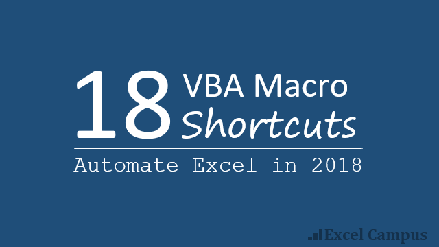 shortcut for vba excel mac