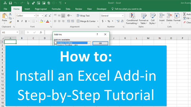 How to Install an Excel Add-in - Guide - Excel Campus