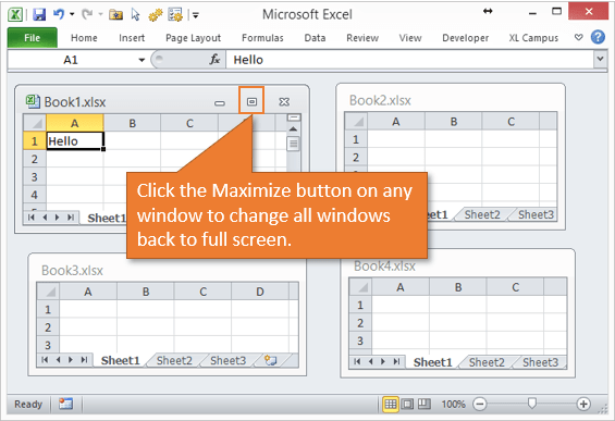 excel for mac opens in large window