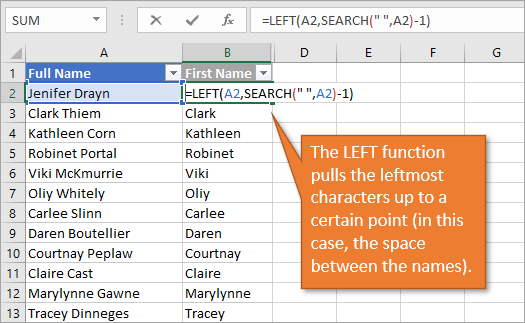 How To Split Text In Cells Using Formulas Excel Campus 2022 